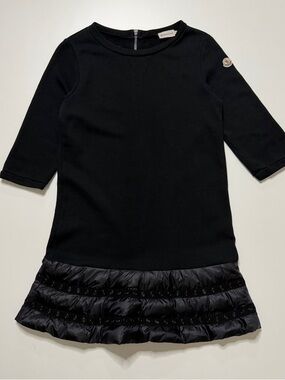 moncler abito longsleeve crewneck puffer maxi dress womens small